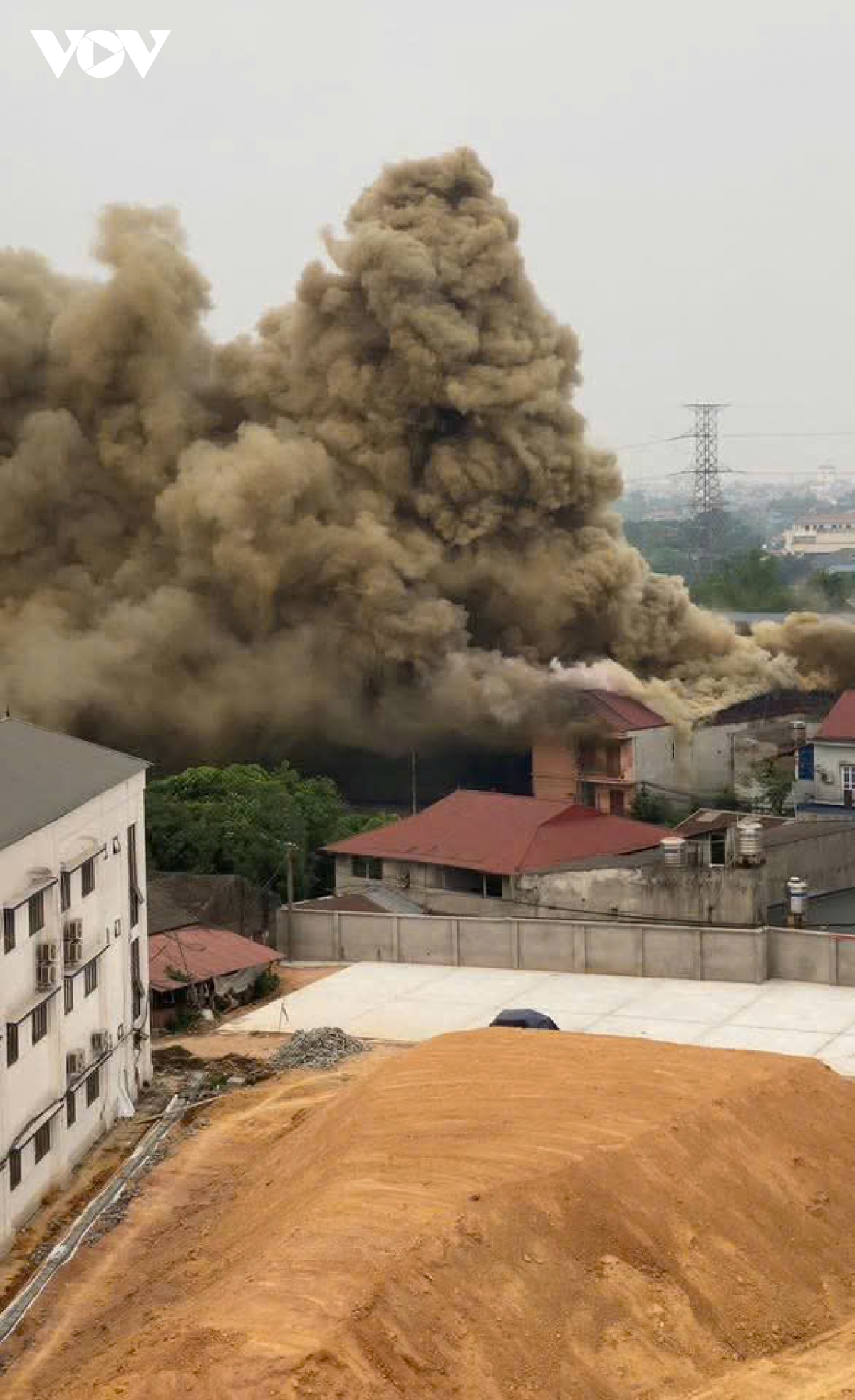 Cháy khu nhà trọ ở Thái Nguyên